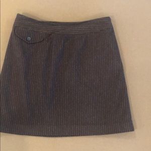 Women’s brown wool pinstripe skirt size 6